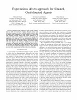 Research paper thumbnail of Expectations driven approach for Situated, Goal-directed Agents