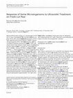 Research paper thumbnail of Response of Some Microorganisms to Ultraviolet Treatment on Fresh-cut Pear