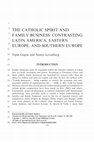 Research paper thumbnail of The catholic spirit and family business: Contrasting Latin America, Eastern Europe, and Southern Europe