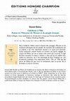 Research paper thumbnail of -	Daniel Defoe, Caledonia (1706) : Poème en l’honneur de l’Ecosse et du peuple écossais. Edition bilingue. Traduction, introduction critique, bibliographie et notes explicatives. préface d’Andreas Mueller, directeur de la Defoe society. 