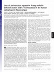 Research paper thumbnail of Loss of perivascular aquaporin 4 may underlie deficient water and K+ homeostasis in the human epileptogenic hippocampus