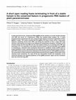 Research paper thumbnail of A short open reading frame terminating in front of a stable hairpin is the conserved feature in pregenomic RNA leaders of plant pararetroviruses