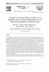 Research paper thumbnail of A friend or an enemy? Dogs' reaction to an unfamiliar person showing behavioural cues of threat and friendliness at different times