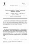 Research paper thumbnail of Multilevel analysis of personal networks as dependent variables