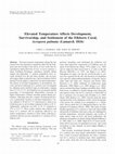 Research paper thumbnail of Elevated temperature affects development, survivorship, and settlement of the elkhorn coral, Acropora palmata (Lamarck 1816)