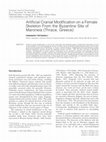 Research paper thumbnail of Tritsaroli P. 2011. Artificial cranial modification on a female skeleton from the Byzantine site of Maroneia (Thrace, Greece). International Journal of Osteoarchaeology, 21(4): 464-478.