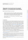 Research paper thumbnail of Aggregate Structural Macroeconomic Analysis: a reconsideration and defence