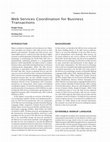 Research paper thumbnail of Web Services Coordination for Business Transactions