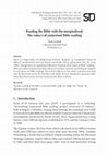 Research paper thumbnail of Reading the Bible with the marginalised: the value/s of Contextual Bible Reading