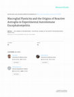 Research paper thumbnail of Macroglial Plasticity and the Origins of Reactive Astroglia in Experimental Autoimmune Encephalomyelitis