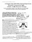 Research paper thumbnail of A single-chip 900 mhz spread-spectrum wireless transceiver in 1 |ìm cmos-part i