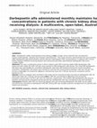 Research paper thumbnail of Darbepoetin alfa administered monthly maintains haemoglobin concentrations in patients with chronic kidney disease not receiving dialysis: A multicentre, open-label, Australian study