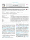 Research paper thumbnail of A multi-residue method for the determination of pesticides in tea using multi-walled carbon nanotubes as a dispersive solid phase extraction absorbent