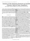 Research paper thumbnail of Analysis of the Emission Features in Graded-Index Polymer Optical Fiber Amplifiers