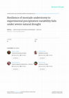 Research paper thumbnail of Resilience of montado understorey to experimental precipitation variability fails under severe natural drought