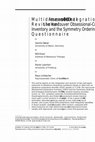 Research paper thumbnail of Multidimensional assessment of OCD: integration and revision of the vancouver obsessional-compulsive inventory and the symmetry ordering and arranging questionnaire