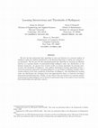 Research paper thumbnail of Learning intersections and thresholds of halfspaces