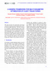 Research paper thumbnail of A GENERIC FRAMEWORK FOR MULTI-PARAMETER OPTIMIZATION OF FLIGHT TRAJECTORIES