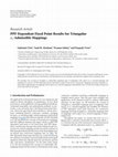 Research paper thumbnail of PPF Dependent Fixed Point Results for Triangular -Admissible Mappings