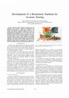 Research paper thumbnail of Development of a Biomimetic Eardrum for Acoustic Sensing