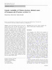 Research paper thumbnail of Genetic variability of Chalara fraxinea, dieback cause of European ash (Fraxinus excelsior L.)