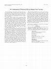 Research paper thumbnail of No confirmation of pestivirus RNA in human virus vaccines