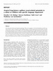 Research paper thumbnail of Atypical long-latency auditory event-related potentials in a subset of children with specific language impairment