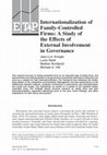 Research paper thumbnail of Internationalization of Family-Controlled Firms: A Study of the Effects of External Involvement in Governance