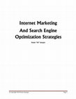 Research paper thumbnail of Internet Marketing And Search Engine Optimization Strategies