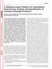 Research paper thumbnail of A Statistics-based Platform for Quantitative N-terminome Analysis and Identification of Protease Cleavage Products