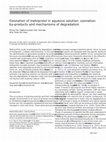 Research paper thumbnail of Ozonation of metoprolol in aqueous solution: ozonation by-products and mechanisms of degradation