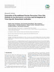 Research paper thumbnail of Generation of recombinant porcine parvovirus virus-like particles in Saccharomyces cerevisiae and development of virus-specific monoclonal antibodies