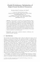 Research paper thumbnail of Parallel Evolutionary Optimization of Digital Sound Synthesis Parameters