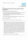 Research paper thumbnail of Strengthening of Back Muscles Using a Module of Flexible Strain Sensors