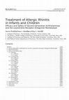 Research paper thumbnail of Treatment of Allergic Rhinitis in Infants and Children