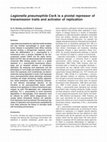 Research paper thumbnail of Legionella pneumophila CsrA is a pivotal repressor of transmission traits and activator of replication