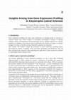 Research paper thumbnail of Insights Arising from Gene Expression Profiling in Amyotrophic Lateral Sclerosis