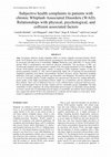 Research paper thumbnail of Subjective health complaints in patients with chronic Whiplash Associated Disorder (WAD). Relationships with physical, psychological and collision associated factors