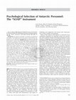 Research paper thumbnail of Psychological selection of Antarctic personnel: the "SOAP" instrument