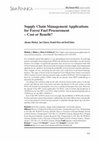 Research paper thumbnail of Supply chain management applications for forest fuel procurement – cost or benefit?