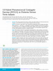 Research paper thumbnail of 13-valent pneumococcal conjugate vaccine (PCV13)