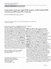 Research paper thumbnail of Calorimetric and spin-label ESR studies of PEG:2000-DPPE containing DPPC/lyso-PPC mixtures