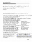 Research paper thumbnail of Spontaneous transfer of stearic acids between human serum albumin and PEG:2000-grafted DPPC membranes