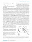 Research paper thumbnail of Long-term deprivation affects visual perception and cortex