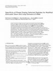 Research paper thumbnail of Specificity of phage display selected peptides for modified anticodon stem and loop domains of tRNA