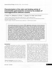 Research paper thumbnail of Characterization of the sialic acid binding activity of transmissible gastroenteritis coronavirus by analysis of haemagglutination-deficient mutants