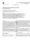 Research paper thumbnail of Analysis of discrimination threshold on the tritan axis