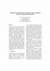 Research paper thumbnail of Propuesta de Contenidos para asignaturas sobre Calidad del Software y Sistemas de Información