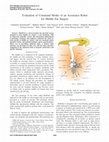 Research paper thumbnail of Evaluation of command modes of an assistance robot for middle ear surgery