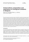 Research paper thumbnail of School ethnic composition and aspirations of immigrant students in Belgium